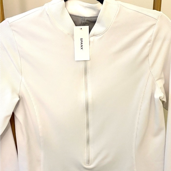 Spanx Half-Zip Rib White Minidress - Picture 13 of 13